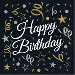 Casa si Gradina - Textile si covoare - Textile bucatarie - Servete si naproane - Set 20 servetele Happy Birthday 33 cm - Infinity.ro