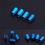 Auto si Moto - Anvelope si jante - Accesorii roti - Alte accesorii roti - Set 12 Capace Hexagonale pentru Valva Auto, Aliaj Aluminiu, Lungime 1.8 cm, Albastru - Infinity.ro