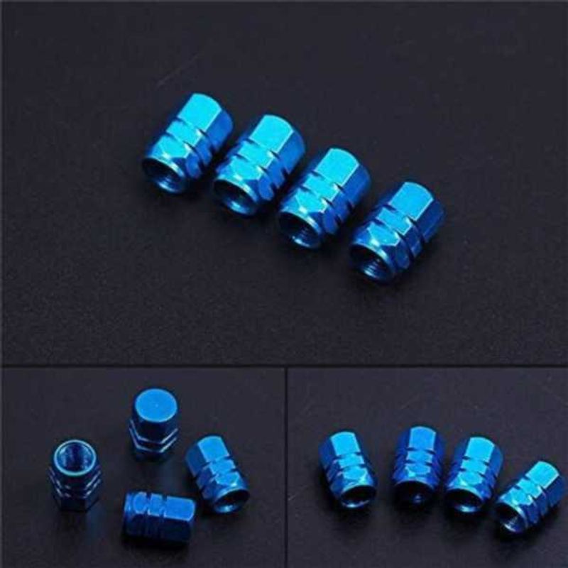 Auto si Moto - Anvelope si jante - Accesorii roti - Alte accesorii roti - Set 12 Capace Hexagonale pentru Valva Auto, Aliaj Aluminiu, Lungime 1.8 cm, Albastru - Infinity.ro