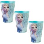 Casa si Gradina - Bucatarie si vesela - Cani si pahare - Pahare - Set 3 Pahare din Plastic cu Frozen, fara BPA, 430 ML, Multicolor - Infinity.ro