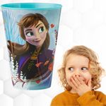 Casa si Gradina - Bucatarie si vesela - Cani si pahare - Pahare - Set 3 Pahare din Plastic cu Frozen, fara BPA, 430 ML, Multicolor - Infinity.ro