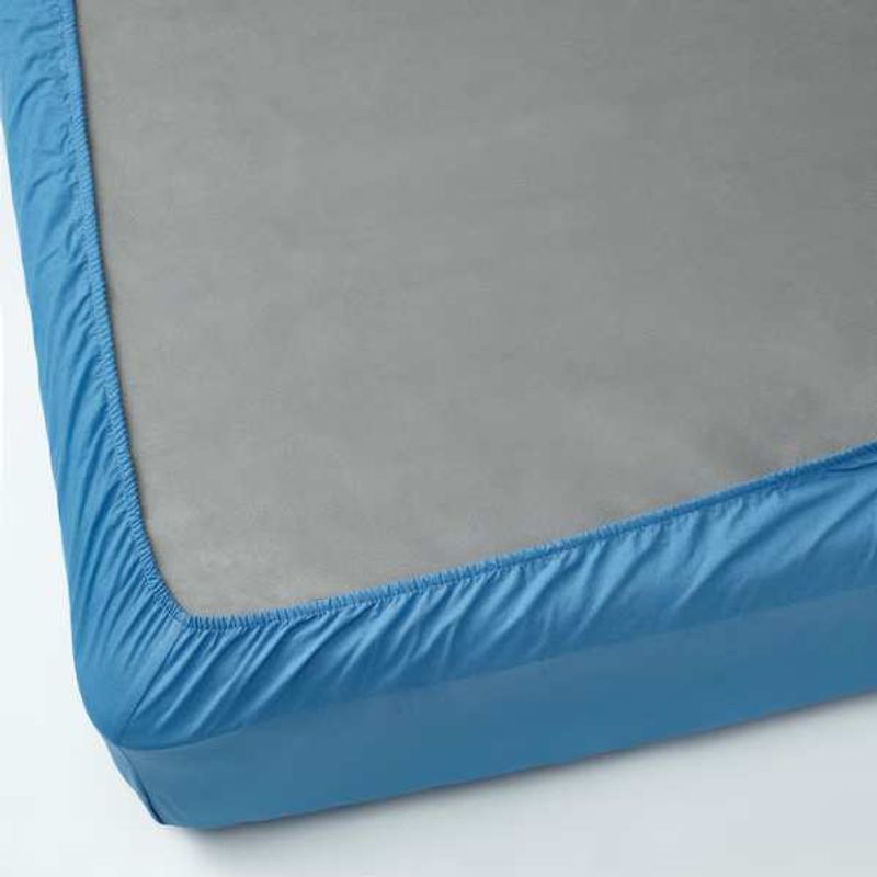 Casa si Gradina - Textile si covoare - Lenjerii de pat - Cearceafuri de pat - Cearceaf de Pat cu Elastic, Bumbac, Tesatura Rigida, 140g/m2, 180 x 200 cm, Albastru - Infinity.ro