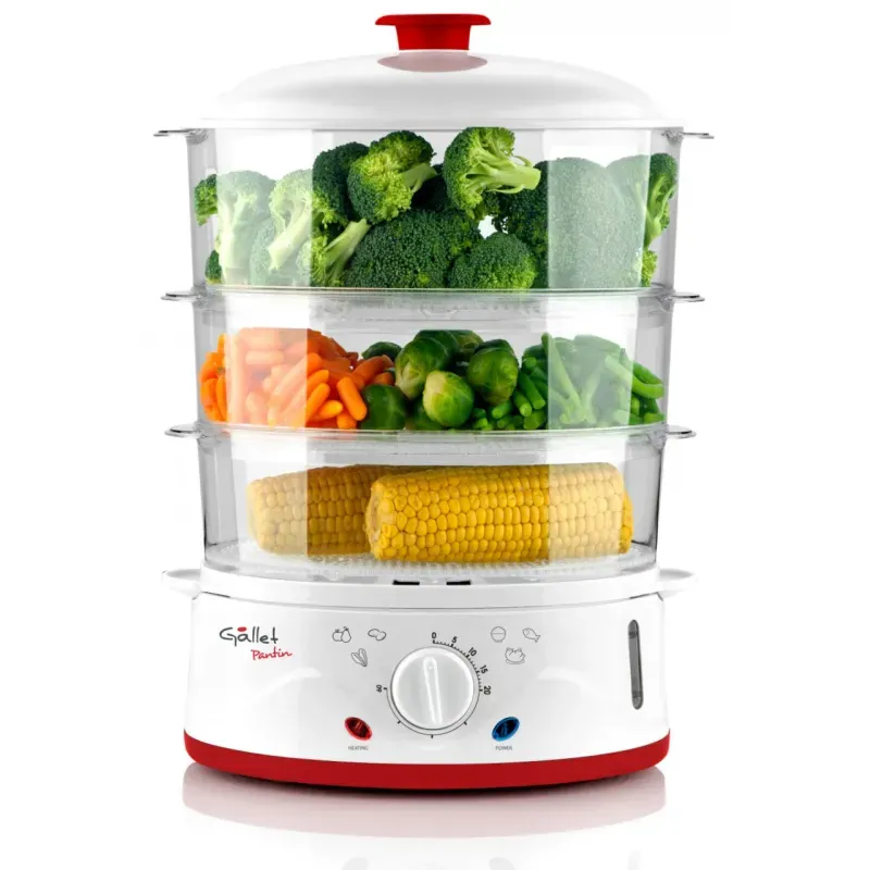 Electronice si Electrocasnice - Electrocasnice bucatarie - Aparate de gatit & desert - Aparate de gatit cu aburi - Aparat de gatit cu aburi GALLET PANTIN CUV962, 8,5 L, 900 W, timer, oprire automata - Infinity.ro