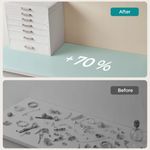 Fashion, accesorii si bijuterii - Femei - Bijuterii femei - Cutii bijuterii - Cutie pentru Bijuterii si Ceasuri, 5 Sertare, Oglinda, MDF si Catifea, 30.2 x 21 x 31.3 cm, Alb - Infinity.ro