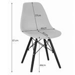 Casa si Gradina - Mobilier - Scaune si fotolii - Scaune - Set 2 Scaune, Stil Scandinav cu Picioare din Lemn de Fag, Sezut PP, 46 x 54 x 81 cm, Crem - Infinity.ro