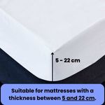 Casa si Gradina - Textile si covoare - Lenjerii de pat - Cearceafuri de pat - Cearceaf de Pat cu Elastic, Bumbac, Tesatura Rigida, 140g/m2, 150 x 200 cm, Albastru - Infinity.ro