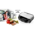 Electronice si Electrocasnice - Electrocasnice bucatarie - Preparare paine - Sandwich-maker - Sandwich-maker 4 in 1, ETA Sorento 3151, 900 W, otel inoxidabil, 4 tipuri de placi detasabile - Infinity.ro
