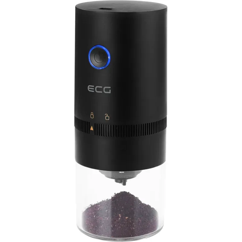 Casa si Gradina - Bucatarie si vesela - Ustensile bucatarie - Rasnite si dozatoare condimente - Rasnita de cafea electrica portabila ECG KM 150 Minimo, incarcare USB, 3,7 volti, 13 W, 30 g, culoare neagra - Infinity.ro