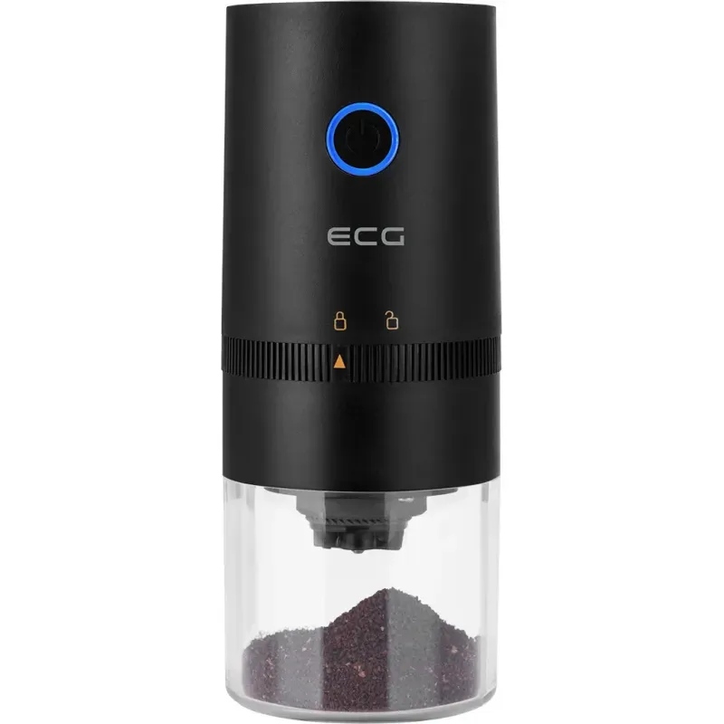 Casa si Gradina - Bucatarie si vesela - Ustensile bucatarie - Rasnite si dozatoare condimente - Rasnita de cafea electrica portabila ECG KM 150 Minimo, incarcare USB, 3,7 volti, 13 W, 30 g, culoare neagra - Infinity.ro