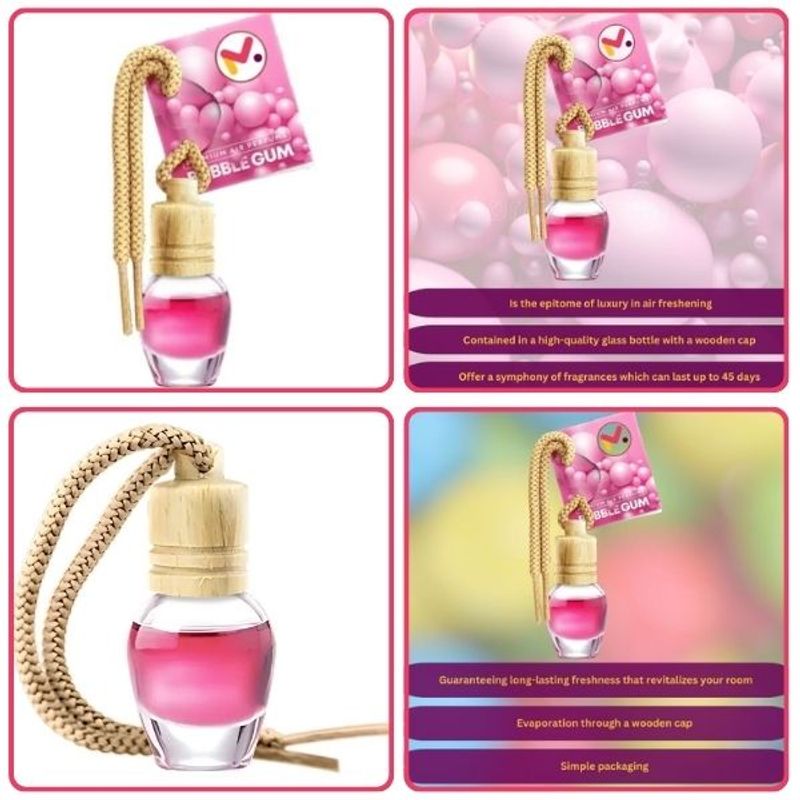 Auto si Moto - Intretinere auto - Odorizante auto - Odorizant Auto Aroma Bubble Gum si Perie cu Maner Ergonomic si Fire din Nylon SoftTouch - Infinity.ro