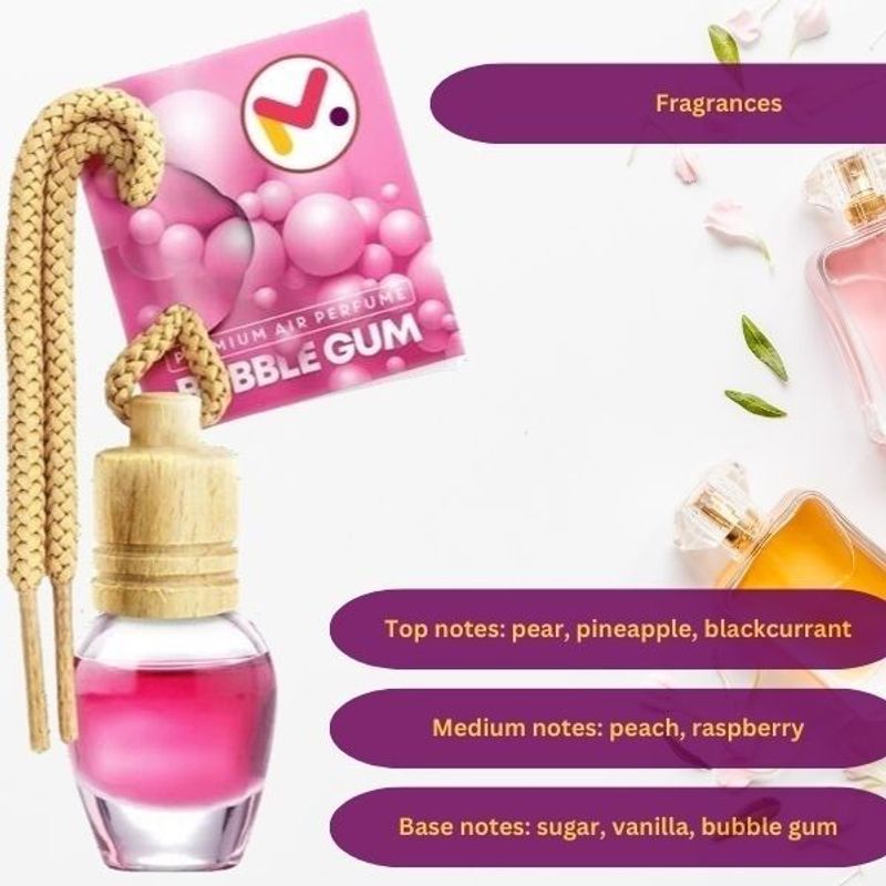 Auto si Moto - Intretinere auto - Odorizante auto - Odorizant Auto Aroma Bubble Gum si Perie cu Maner Ergonomic si Fire din Nylon SoftTouch - Infinity.ro