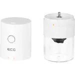 Casa si Gradina - Bucatarie si vesela - Ustensile bucatarie - Rasnite si dozatoare condimente - Rasnita de cafea electrica portabila ECG KM 150 Minimo, incarcare USB, 3,7 volti, 13 W, 30 g, culoare alba - Infinity.ro