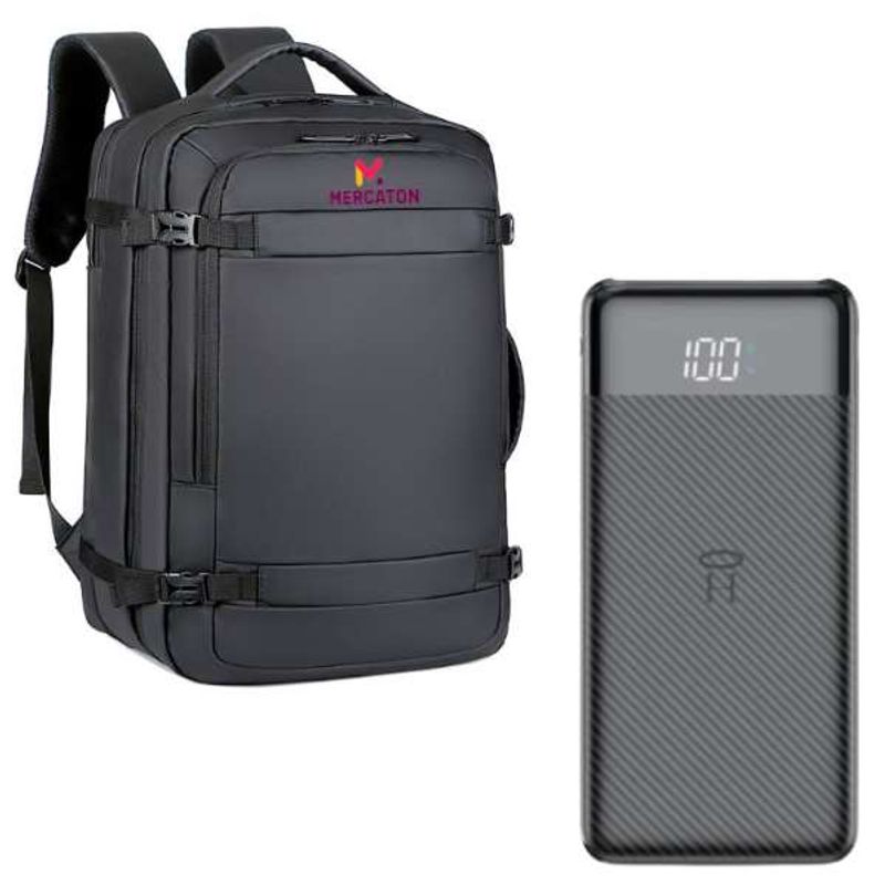 Sport si Outdoor - Articole de voiaj - Rucsacuri - Rucsac Extensibil Mercaton Compatibil cu Laptopuri Pana la 17.3″ + Baterie Reincarcabila Powerbank 10.000 mAh - Infinity.ro