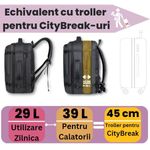 Sport si Outdoor - Articole de voiaj - Rucsacuri - Rucsac Extensibil Mercaton Compatibil cu Laptopuri Pana la 17.3″ + Baterie Reincarcabila Powerbank 10.000 mAh - Infinity.ro