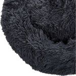 Petshop - Accesorii petshop - Culcusuri si custi - Culcusuri si saltele - Pat Rotund din Plus, Imblanit, Suprafata Antiaderenta, Materiale Soft, Diametru 40 cm, Marimea S, Gri - Infinity.ro