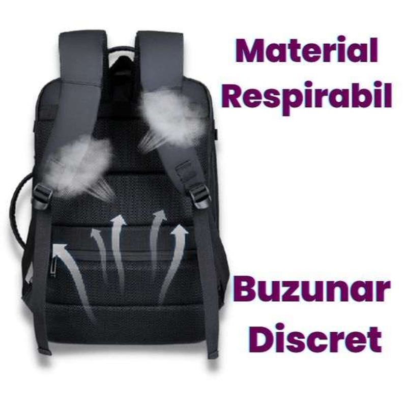 Sport si Outdoor - Articole de voiaj - Rucsacuri - Rucsac Extensibil Mercaton Compatibil cu Laptopuri Pana la 17.3″ + Baterie Reincarcabila Powerbank 10.000 mAh - Infinity.ro