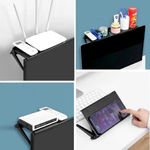 TV, Audio-Video si Foto - Accesorii TV si audio - Suporturi TV - Set 2 buc, Raft Reglabil de Depozitare pentru TV sau Monitoare LCD, Maxim 4 Kg, 30 x 11 x 3 cm, Negru - Infinity.ro