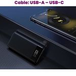 Laptop, Telefoane si Tablete - Telefoane mobile si accesorii - Accesorii Telefoane - Baterii externe - Baterie Reincarcabila, Powerbank 10.000 mAh, Display LED, Li-Po, 2 X USB, 1 X USB-C, 37Wh, 135.5 × 67 × 15 mm, Negru - Infinity.ro