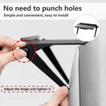 TV, Audio-Video si Foto - Accesorii TV si audio - Suporturi TV - Set 2 buc, Raft Reglabil de Depozitare pentru TV sau Monitoare LCD, Maxim 4 Kg, 30 x 11 x 3 cm, Negru - Infinity.ro