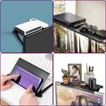 TV, Audio-Video si Foto - Accesorii TV si audio - Suporturi TV - Set 2 buc, Raft Reglabil de Depozitare pentru TV sau Monitoare LCD, Maxim 4 Kg, 30 x 11 x 3 cm, Negru - Infinity.ro