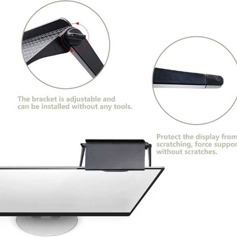 TV, Audio-Video si Foto - Accesorii TV si audio - Suporturi TV - Set 2 buc, Raft Reglabil de Depozitare pentru TV sau Monitoare LCD, Maxim 4 Kg, 30 x 11 x 3 cm, Negru - Infinity.ro