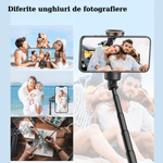Laptop, Telefoane si Tablete - Telefoane mobile si accesorii - Accesorii Telefoane - Selfie stick-uri - Selfie stick multifunctional, 30cm-150cm, Trepied, Suport pentru telefon, Telecomanda detasabila, Telescopic - Infinity.ro