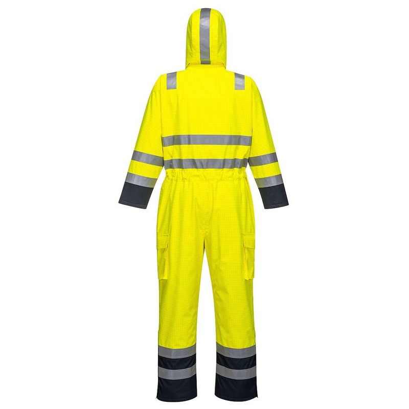 Casa si Gradina - Constructii - Echipamente de lucru - Imbracaminte protectia muncii - Combinezon de protectie Bizflame Rain Hi-Vis Multi Portwest-S775 M Galben - Infinity.ro