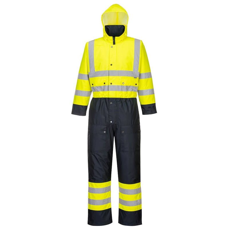Casa si Gradina - Constructii - Echipamente de lucru - Imbracaminte protectia muncii - Combinezon de protectie HiVis Contrast - Captusit PORTWEST-S485 XL Albastru si galben - Infinity.ro