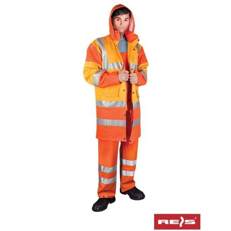 Casa si Gradina - Constructii - Echipamente de lucru - Imbracaminte protectia muncii - Costum de protectie impermeabil si reflectorizant PPDPU-STR XXL Portocaliu - Infinity.ro