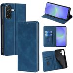 Laptop, Telefoane si Tablete - Telefoane mobile si accesorii - Accesorii Telefoane - Huse telefoane - Husa Deluxe compatibila cu Samsung Galaxy A56 – Tip Carte, Piele Ecologica Albastru, Functie Stand si Protectie 360 - Infinity.ro