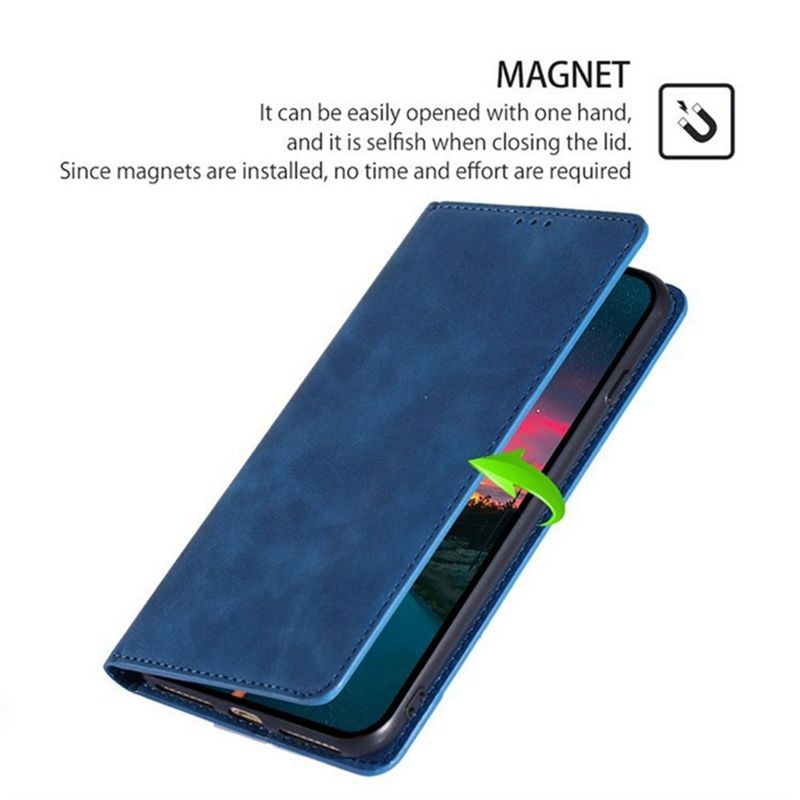 Laptop, Telefoane si Tablete - Telefoane mobile si accesorii - Accesorii Telefoane - Huse telefoane - Husa Deluxe compatibila cu Samsung Galaxy A06 – Tip Carte, Piele Ecologica Albastru, Functie Stand si Protectie 360 - Infinity.ro