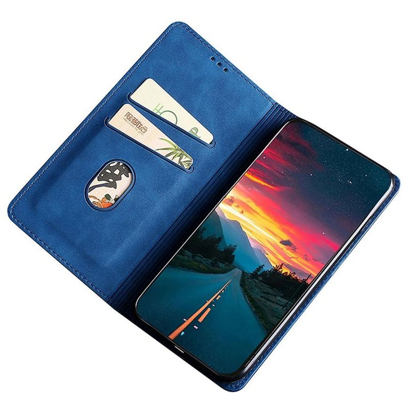 Laptop, Telefoane si Tablete - Telefoane mobile si accesorii - Accesorii Telefoane - Huse telefoane - Husa Deluxe compatibila cu OPPO A60 – Tip Carte, Piele Ecologica Albastru, Functie Stand si Protectie 360 - Infinity.ro