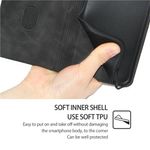 Laptop, Telefoane si Tablete - Telefoane mobile si accesorii - Accesorii Telefoane - Huse telefoane - Husa Deluxe compatibila cu Motorola Edge 50 Neo – Tip Carte, Piele Ecologica Negru, Functie Stand si Protectie 360 - Infinity.ro