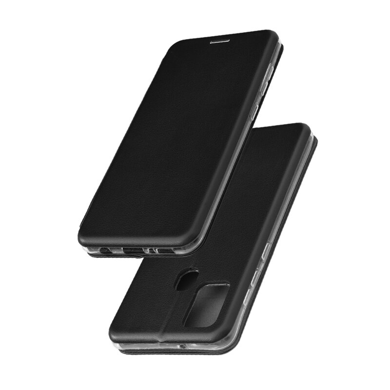 Laptop, Telefoane si Tablete - Telefoane mobile si accesorii - Accesorii Telefoane - Huse telefoane - Husa Flip cover magnetic pentru Samsung Galaxy A21s, A217F Negru - Infinity.ro