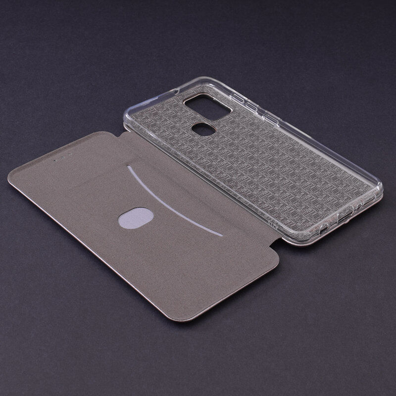 Laptop, Telefoane si Tablete - Telefoane mobile si accesorii - Accesorii Telefoane - Huse telefoane - Husa Flip cover magnetic pentru Samsung Galaxy A21s, A217F Gold - Infinity.ro