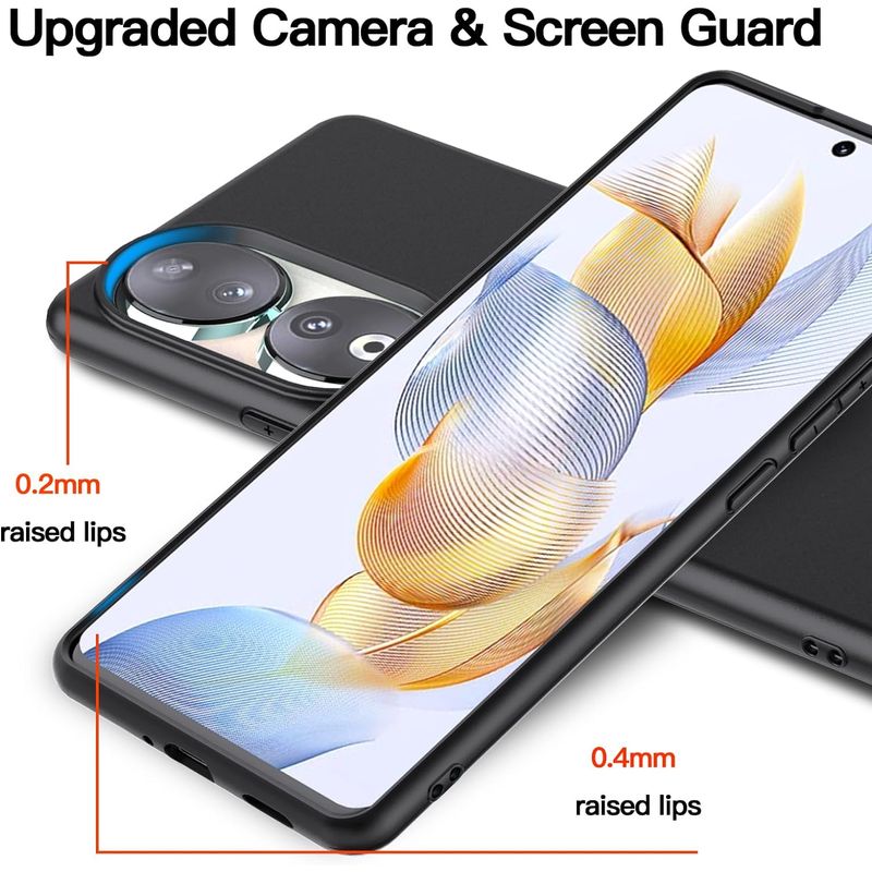 Laptop, Telefoane si Tablete - Telefoane mobile si accesorii - Accesorii Telefoane - Huse telefoane - Husa de protectie din silicon TPU premium Husa moale, rezistenta la praf pentru Honor 90 - Negru - Infinity.ro