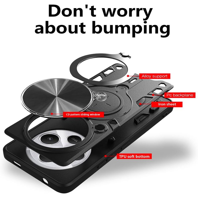 Laptop, Telefoane si Tablete - Telefoane mobile si accesorii - Accesorii Telefoane - Huse telefoane - Husa Armour Protectie Camera, Pentru Xiaomi Redmi 14C, - Negru ALC - Infinity.ro