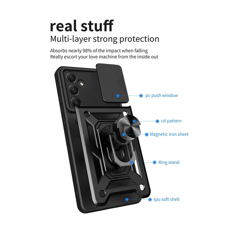 Laptop, Telefoane si Tablete - Telefoane mobile si accesorii - Accesorii Telefoane - Huse telefoane - Husa pentru Samsung Galaxy A55 - ALC Mobile, Armor Anti Soc - Negru - Infinity.ro