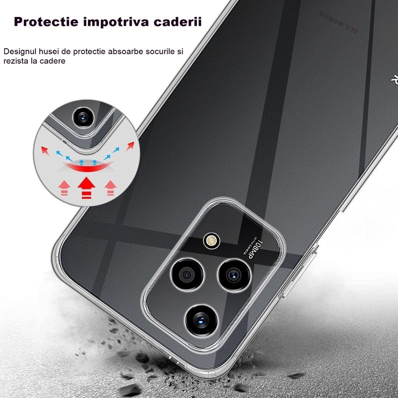 Laptop, Telefoane si Tablete - Telefoane mobile si accesorii - Accesorii Telefoane - Huse telefoane - Husa compatibila cu Honor 200 Lite 5G, ultra subtire, protectie moale TPU rezistenta la socuri - Transparent - Infinity.ro