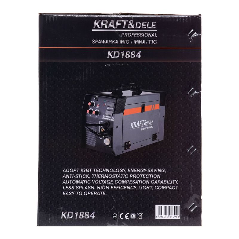 Auto si Moto - Reparatii si depanare - Scule auto - Scule si truse auto - Aparat de sudura MIG/MMA/TIG-250A, Kraft&Dele, KD1884 - Infinity.ro