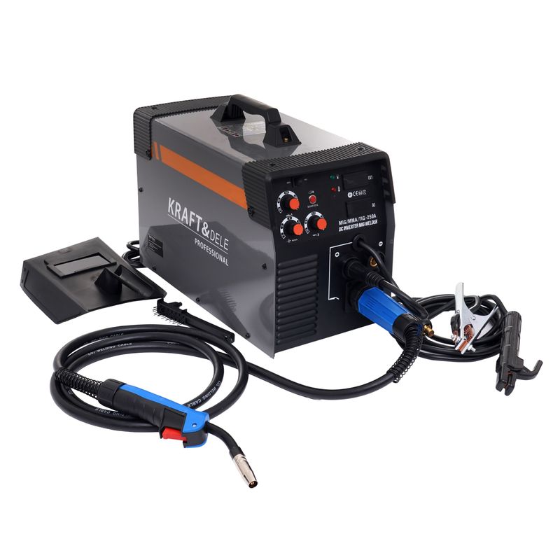 Auto si Moto - Reparatii si depanare - Scule auto - Scule si truse auto - Aparat de sudura MIG/MMA/TIG-250A, Kraft&Dele, KD1884 - Infinity.ro