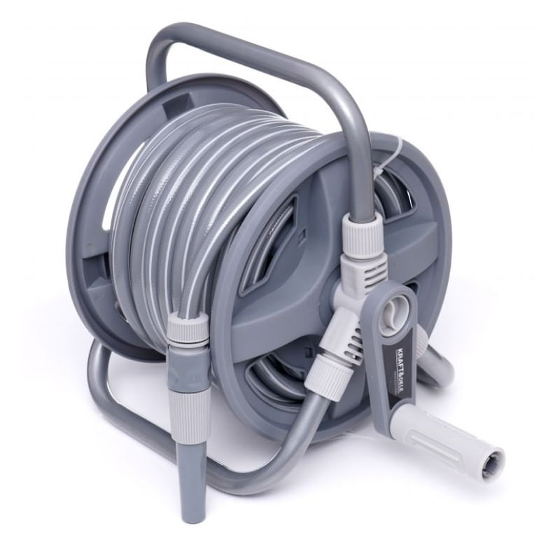 Casa si Gradina - Gradinarit si plante - Instalatii si accesorii pentru irigatii - Furtunuri de gradina si accesorii - Carucior de gradina cu furtun Kraft&Dele KD2080, 1.2 inch, 15.5 mm, rola 40 m - Infinity.ro