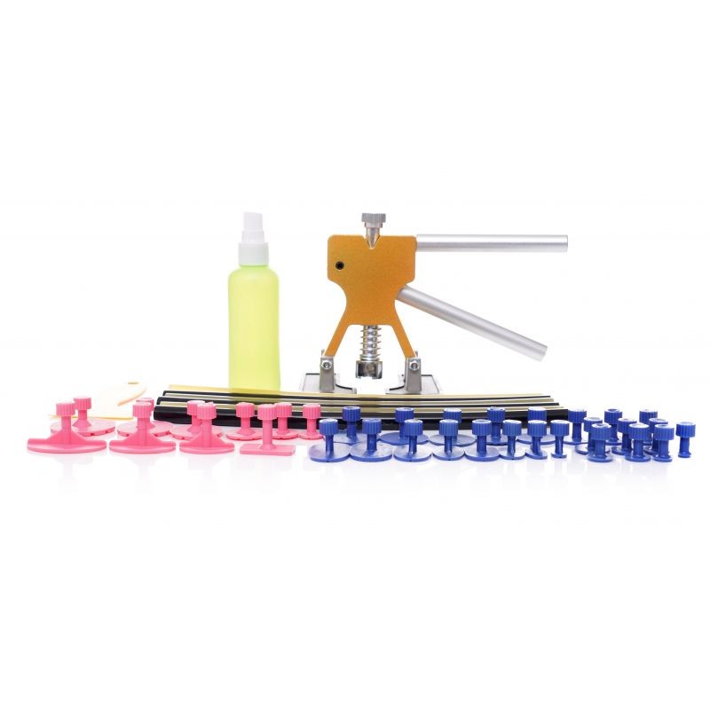 Auto si Moto - Reparatii si depanare - Scule auto - Scule si truse auto - Dispozitiv indreptat tabla, Kraft&Dele, KD10663, 38 accesorii, extractor PDR - Infinity.ro