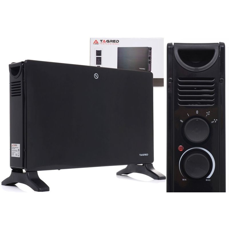 Casa si Gradina - Termice - Generatoare de aer cald - Incalzitor electric cu convector, Tagred, 2000w, 3 trepte,negru, TA940 - Infinity.ro