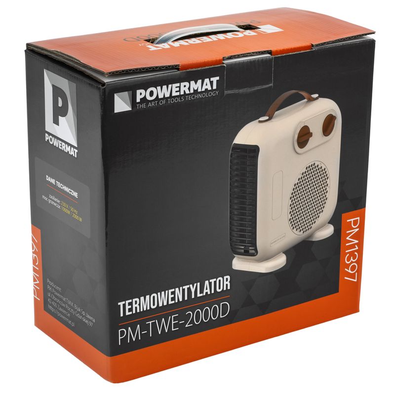 Casa si Gradina - Termice - Generatoare de aer cald - Incalzitor Powermat PM-TWE-2000D, 2000W, termostat reglabil - Infinity.ro