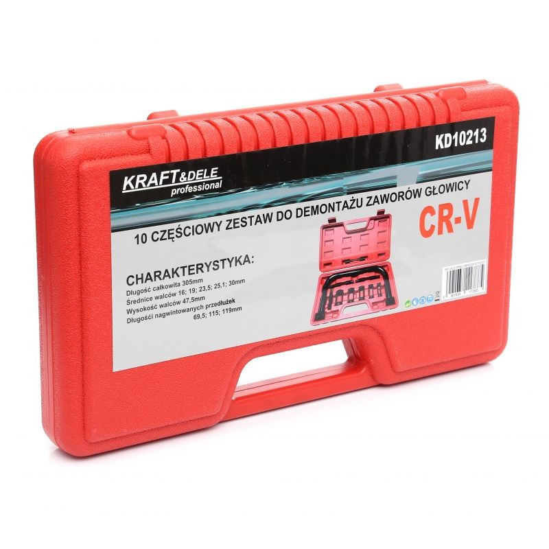 Auto si Moto - Reparatii si depanare - Scule auto - Scule si truse auto - Kit pentru demontat si montat arcurile de la supapa, Kraft&Dele, KD10213, 10 buc, 305 mm, 2 Kg - Infinity.ro