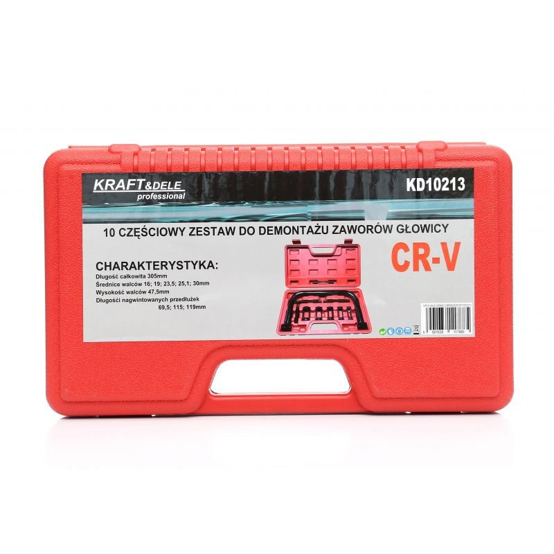 Auto si Moto - Reparatii si depanare - Scule auto - Scule si truse auto - Kit pentru demontat si montat arcurile de la supapa, Kraft&Dele, KD10213, 10 buc, 305 mm, 2 Kg - Infinity.ro