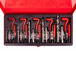 Auto si Moto - Reparatii si depanare - Scule auto - Scule si truse auto - Kit reparare filete bujii, Kraft&Dele KD10590, 131 piese, otel HSS - Infinity.ro