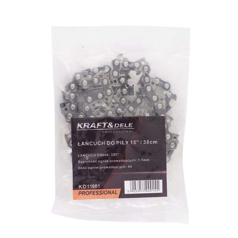 Auto si Moto - Reparatii si depanare - Scule auto - Scule si truse auto - Lant fierastrau, KraftDele, 15″ (38 cm), 1,5 mm, KD11951 - Infinity.ro