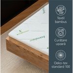 Casa si Gradina - Mobilier - Saltele si somiere - Toppere - Topper Saltea Best Sleep, 7 cm spuma poliuretanica, husa Bambus detasabila, 80x200 cm - Infinity.ro